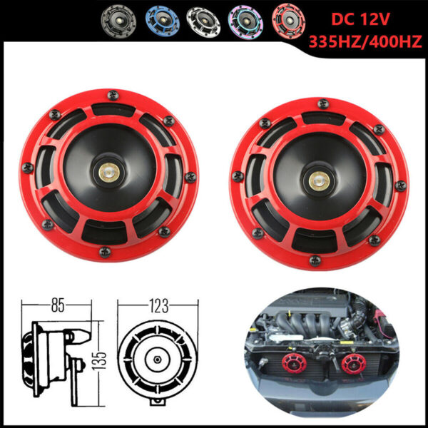 Good quality red truck horn car bus electric horn 12v 24v